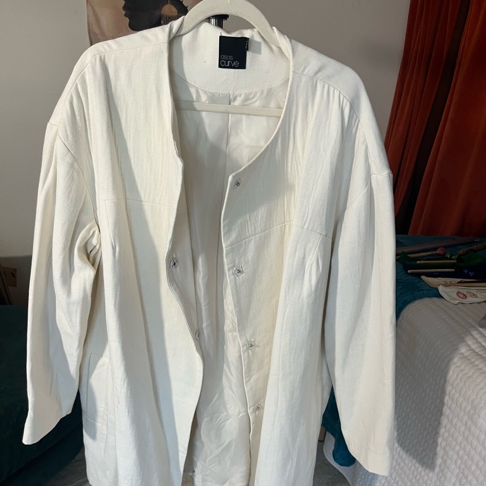 ASOS White Pea Coat
